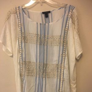 J crew embroidered shirt xl